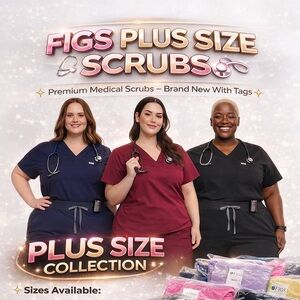 FIGS SCRUBS PLUS SIZE SHOW